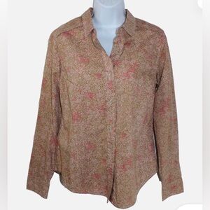 Eddie Bauer 100% cotton long sleeve shirt size medium